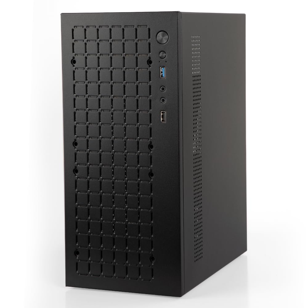 JOYJOM Micro ATX PC Case - Compact Mini ITX Computer Tower Chassis with USB 3.0 Ports, Supports Micro-ATX/MATX/DTX Motherboards & 3.5