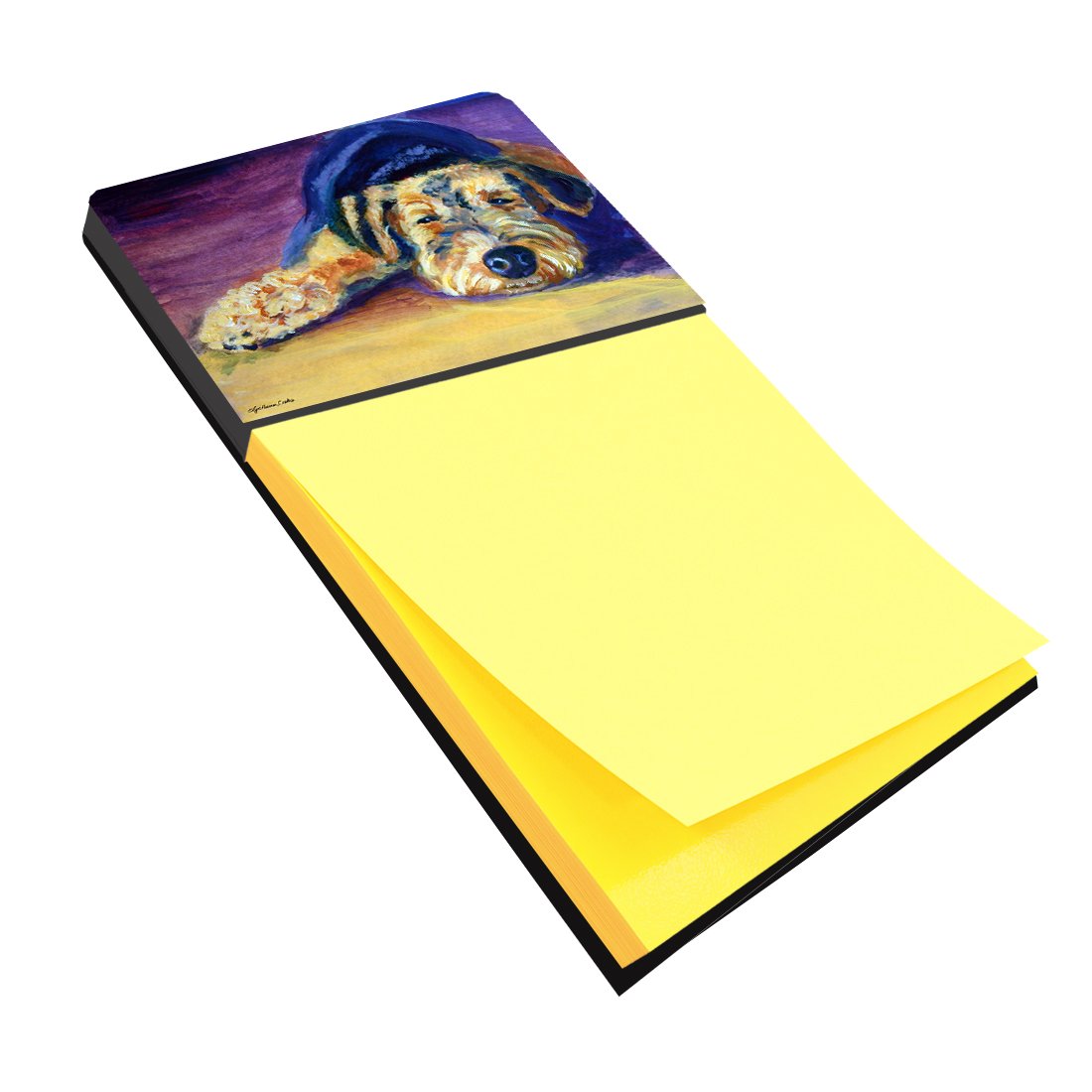 Caroline's Treasures Multicolor Desk Artwork Notepad Holder (7344SN) - Perfect for Office, Home & School Organization