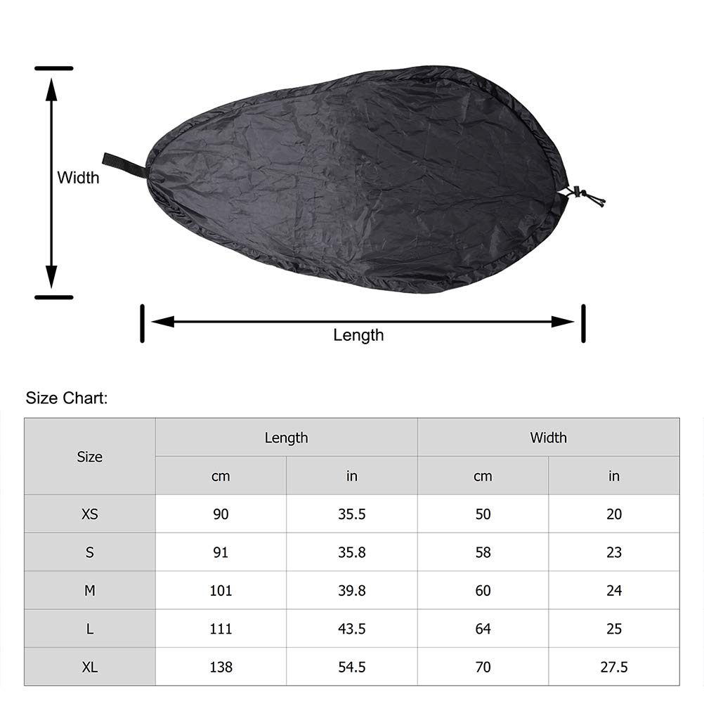 LIOOBO Waterproof Kayak Cover with Seat Protector - Durable UV-Resistant Boat Storage Cover for Kayaks & Canoes - Perfect for Outdoor Storage, Travel & Marine Use