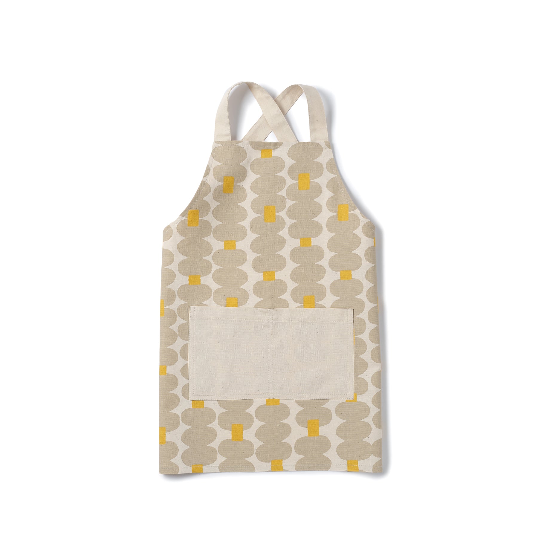 Oddjects Kids Apron - Adjustable Cotton Chef Apron for Cooking & Baking - Sand & Pollen Color - Perfect for Little Chefs, Art Projects & Messy Play
