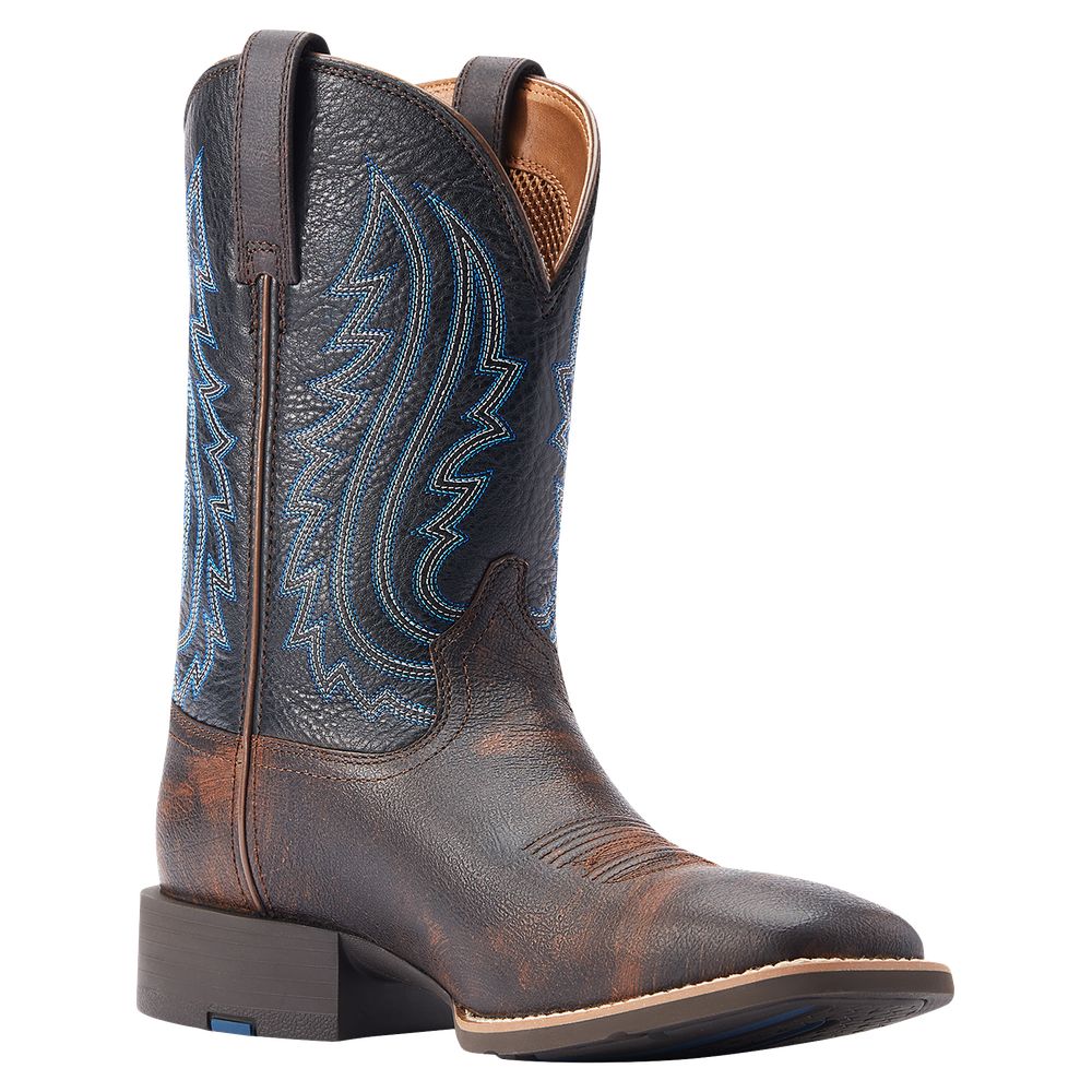 Ariat Men's Sport Big Country Western Boots - Tortuga/Black, Size 9W - Durable Cowboy Boots for Riding, Work & Outdoor Activities