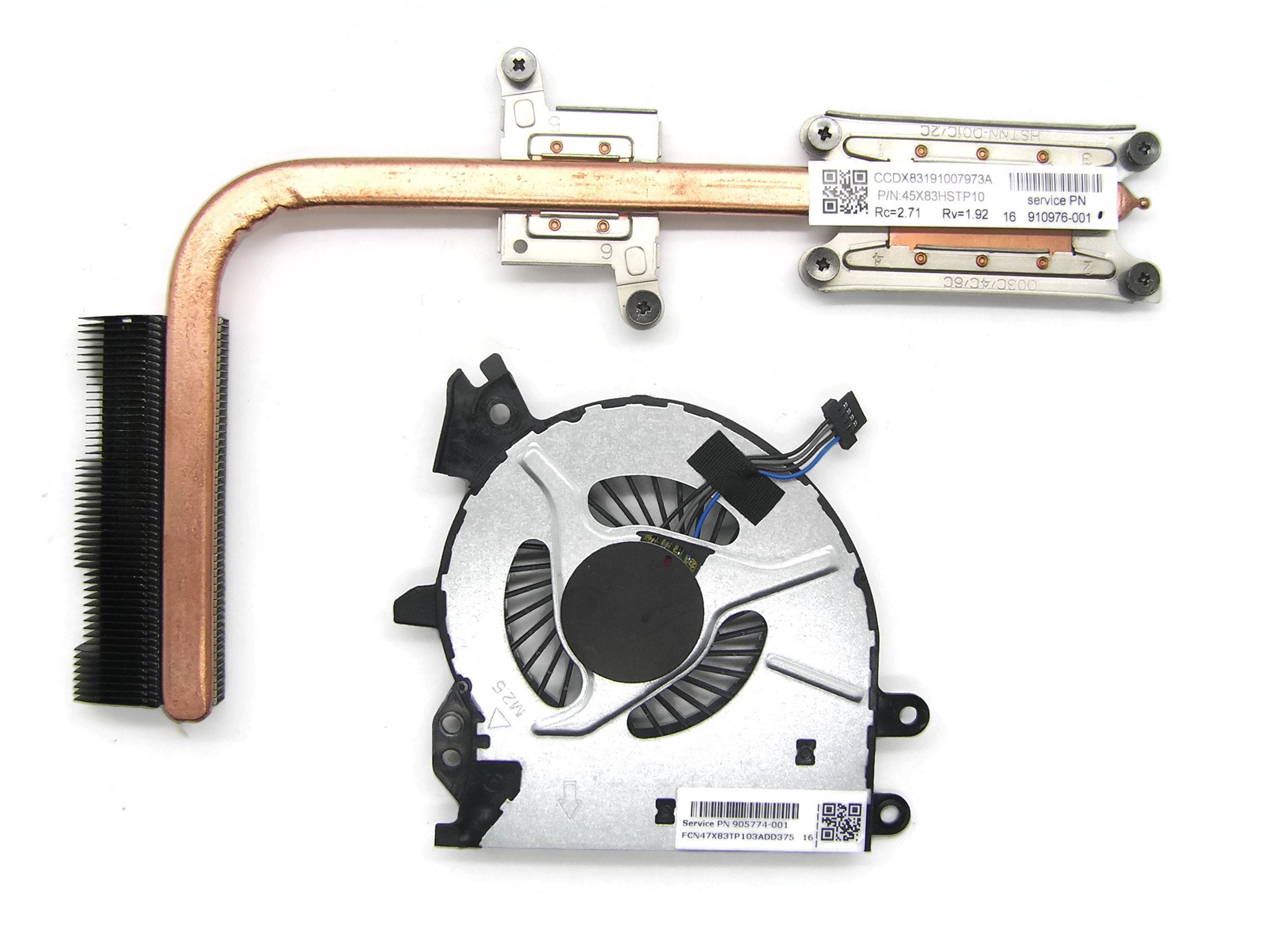 Genuine HP ProBook 470 G4 Replacement Cooling Fan & Heatsink Kit (905774-001, 907364-001) - Compatible with Laptop Overheating Issues & Performance Upgrades