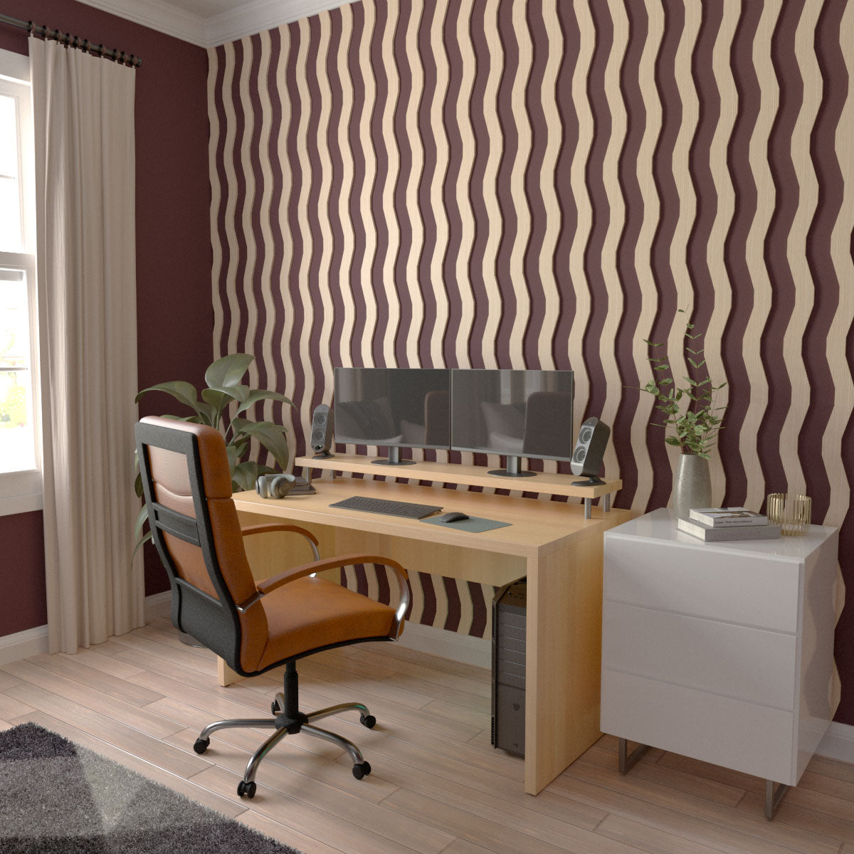 Adjustable Wood Slat Wall Panel Kit - Modern DIY Accent Wall for Home & Office Decor - Easy Installation for Living Room, Bedroom, or Commercial Spaces