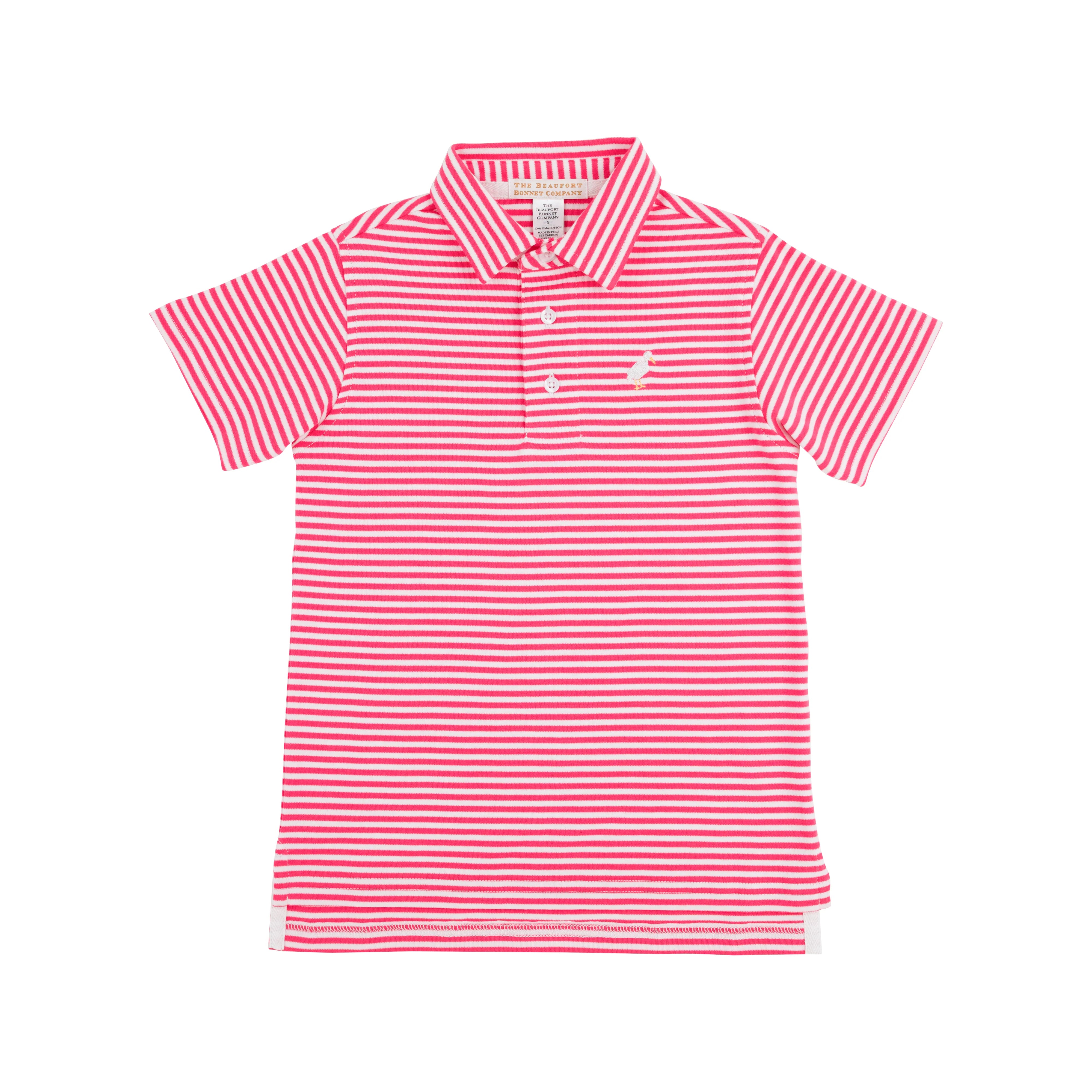 Beaufort Bonnet Prim & Proper Polo Shirt - Palm Springs Punch Stripe Design | Men's Casual Summer Wear for Golf, Beach & Outdoor Activities