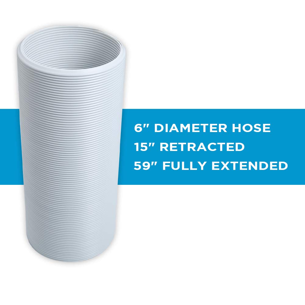 Portable Air Conditioner Window Kit with 6 Inch Exhaust Hose - Perfect for Bedrooms, Offices & Small Spaces Cooling Solution