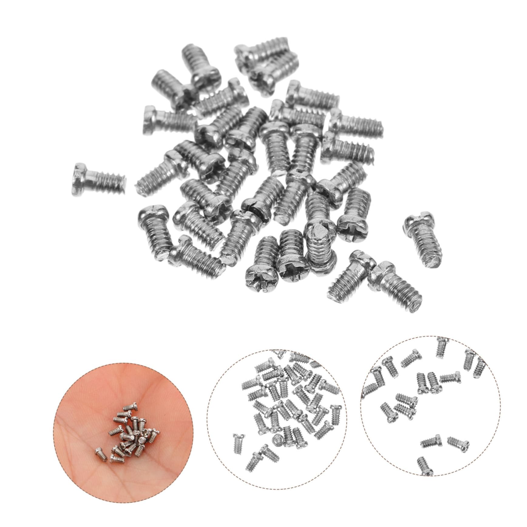 PartyKingdom Glasses Repair Kit - 50pcs Glasses Screws & Pile Head Tool for Eyeglasses, Sunglasses, Reading Glasses - Perfect for Home, Office & Travel Emergency Fixes