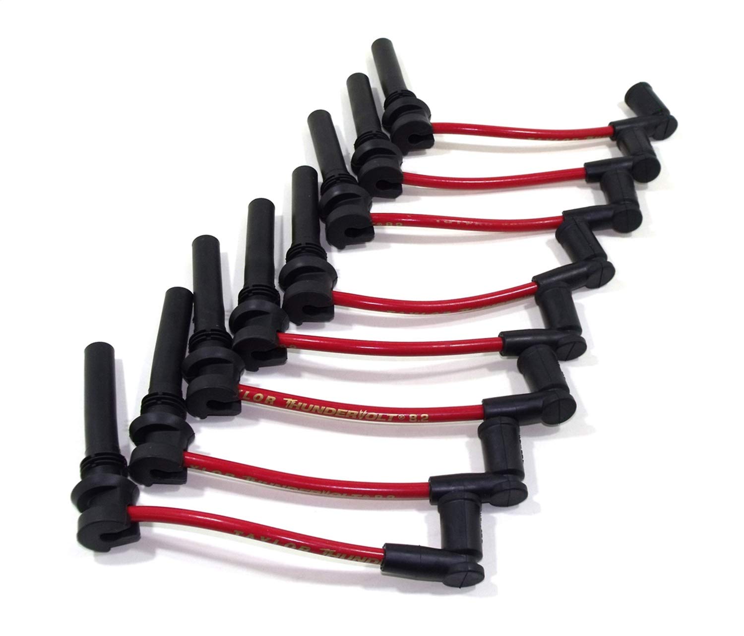 Taylor Cable 82241 Red High Performance Spark Plug Wire - Compatible with Ford, Chevy, Dodge & More - Ideal for Engine Upgrades, Tune-Ups & Racing Applications