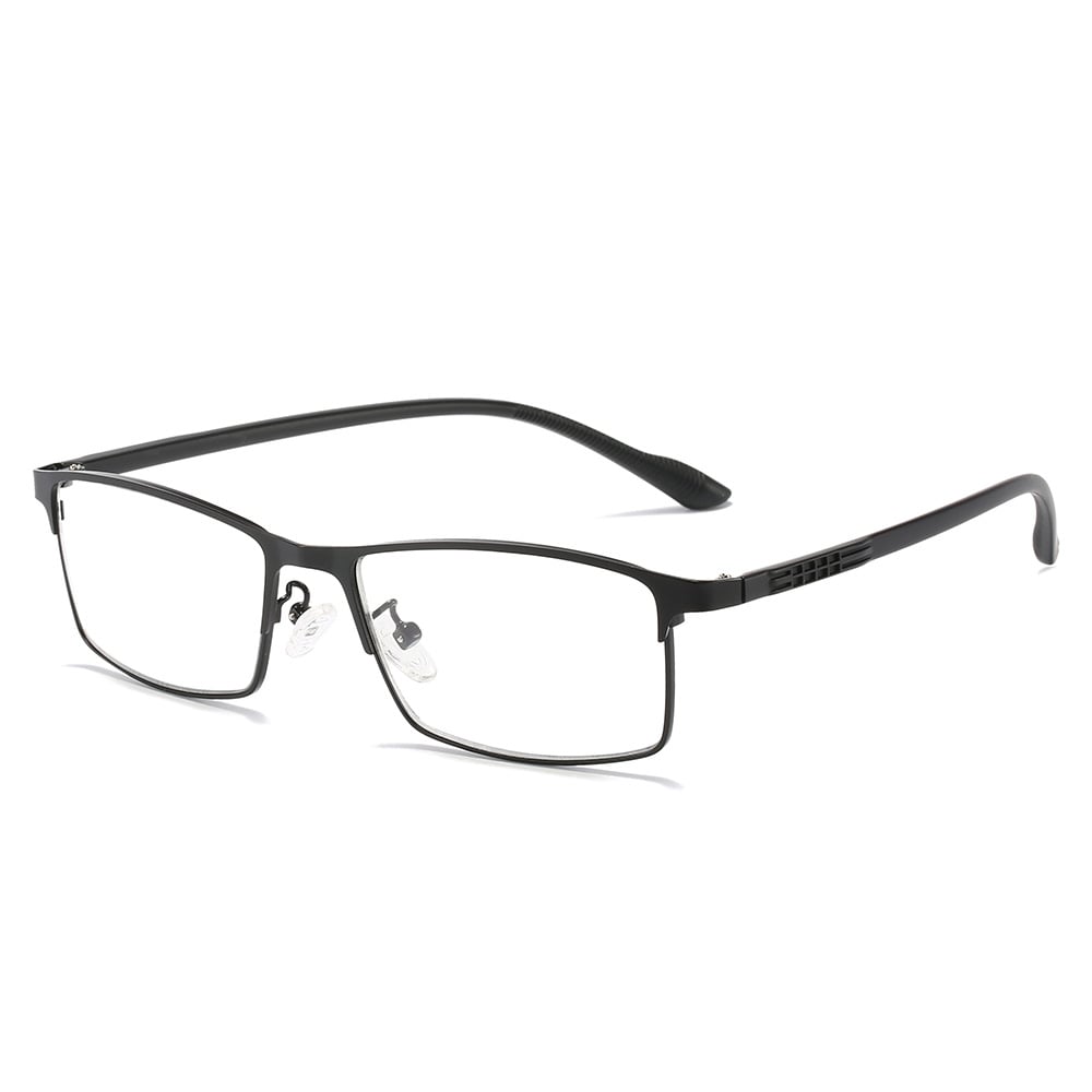 Blue Light Blocking Reading Glasses with Metal Frame & Color Changing Lenses - Reduce Eye Strain for Computer Work, Reading & Gaming