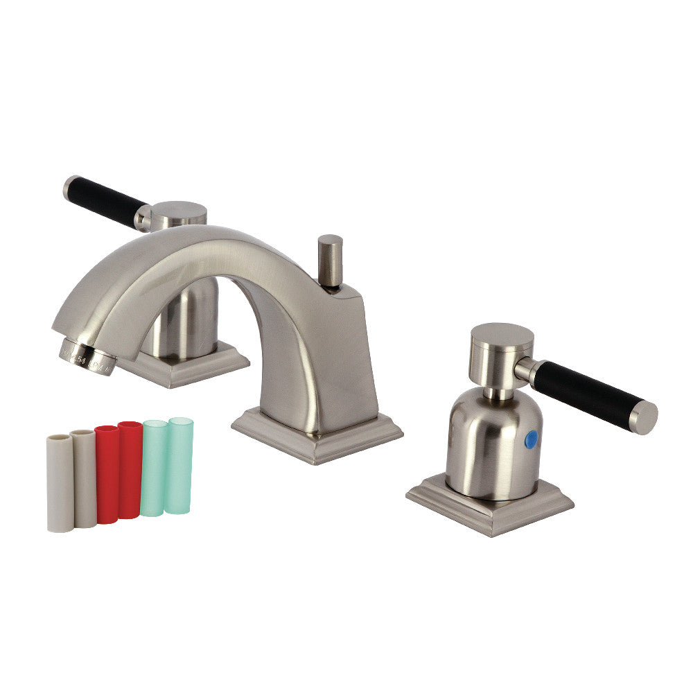 Kingston Brass FSC4688DKL Kaiser Widespread Bathroom Faucet with Pop-Up Drain - Elegant 8-Inch Centerset Bath Sink Faucet for Vanity & Powder Room (Oil-Rubbed Bronze Finish) - Perfect for Modern Home Renovation & Luxury Bathroom Upgrade
