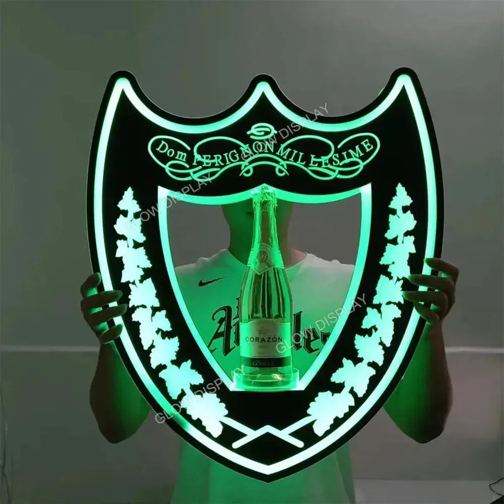 Rechargeable LED Champagne Bottle Display Case - 3 Bottle Capacity for Armand de Brignac & Ace of Spade - Perfect for Nightclubs, VIP Events & Luxury Gift Presentations
