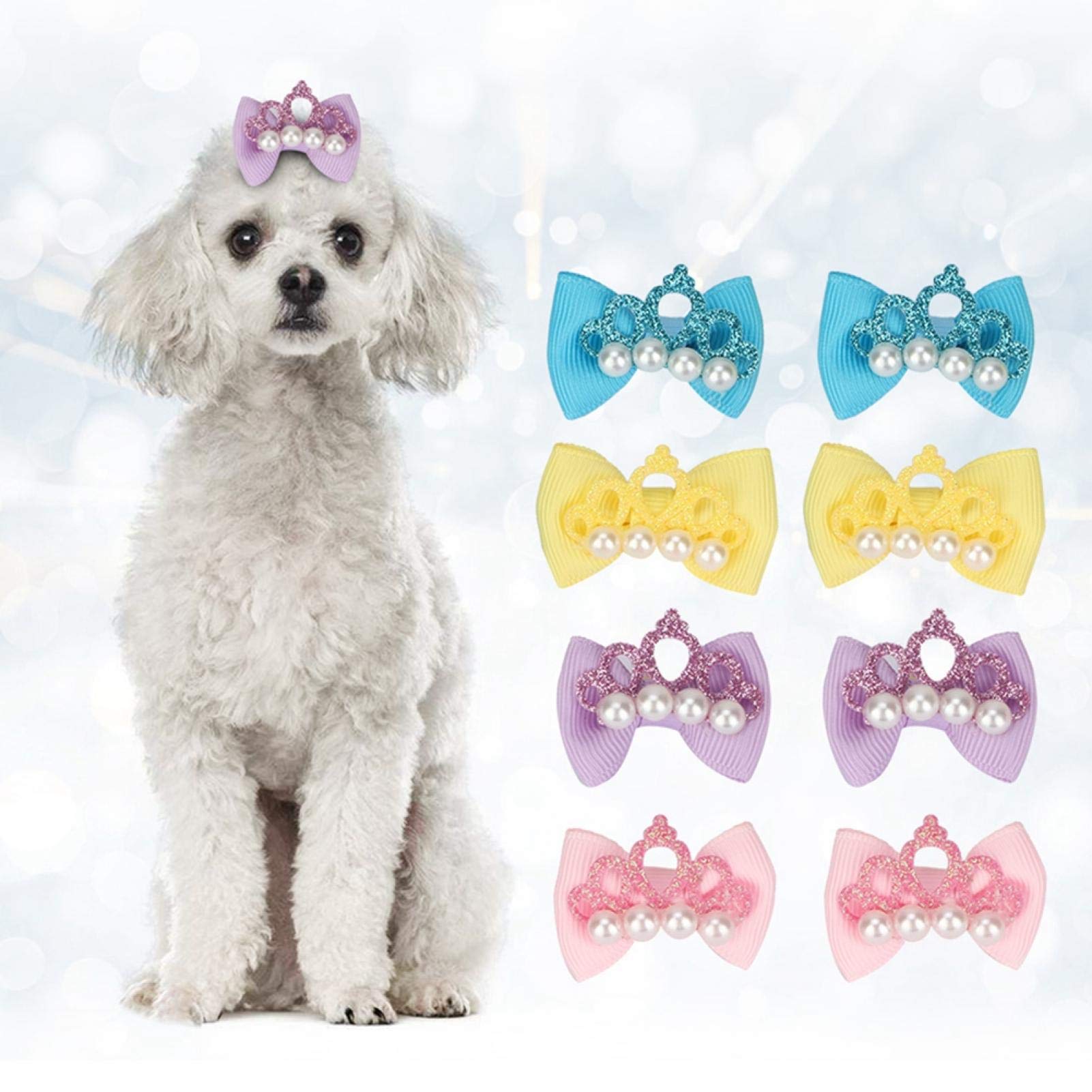 AYNEFY 20pcs Dog Hair Bows for Small Medium Dogs - Cute Puppy Hair Accessories for Pet Grooming, Birthday Party, Photo Shoot, Halloween Costume (Home & Outdoor Use)