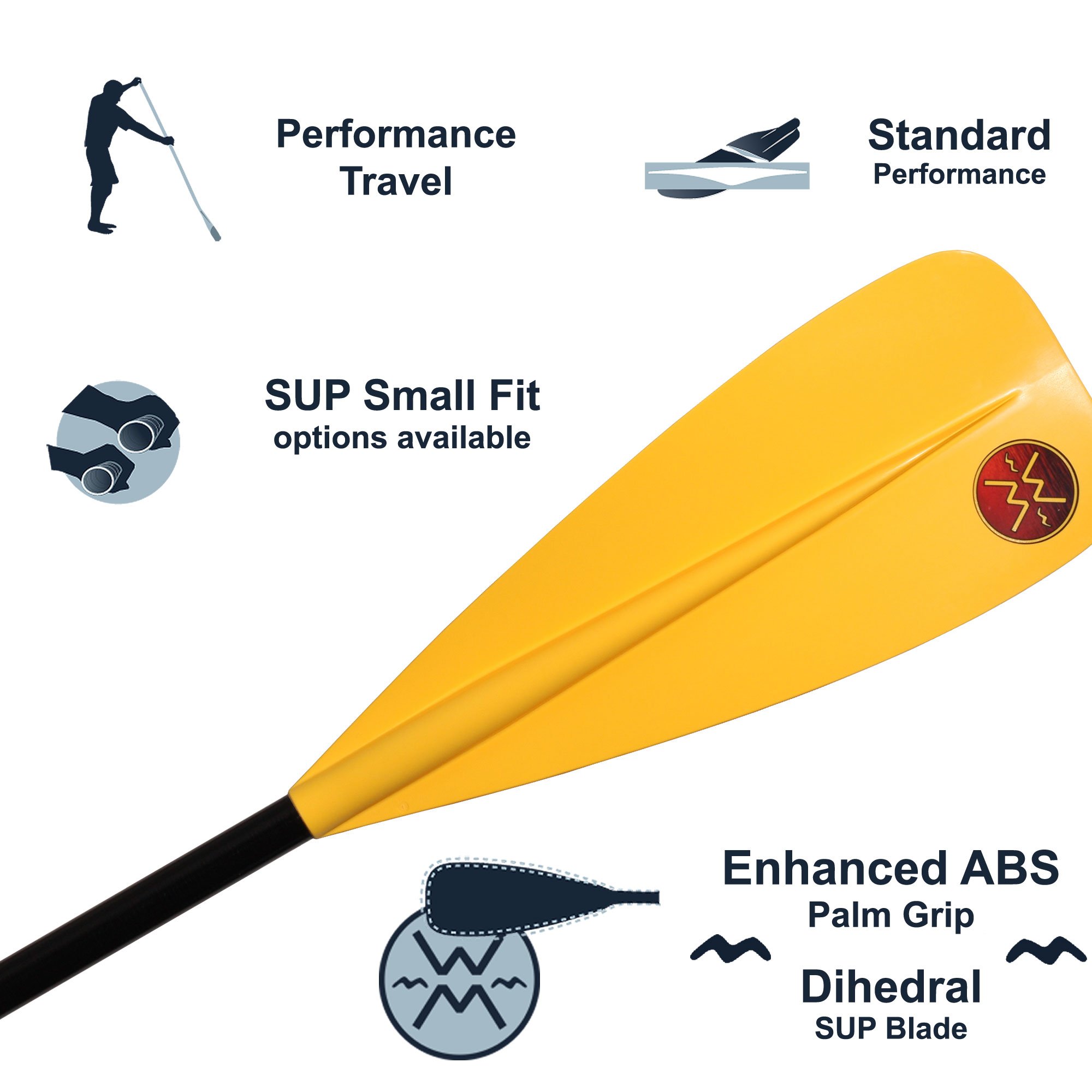 Werner Vibe 3-Piece Adjustable Stand-Up Paddle Board for Adults - Lightweight & Portable SUP for Kayaking, Surfing & Yoga on Lakes, Rivers & Oceans