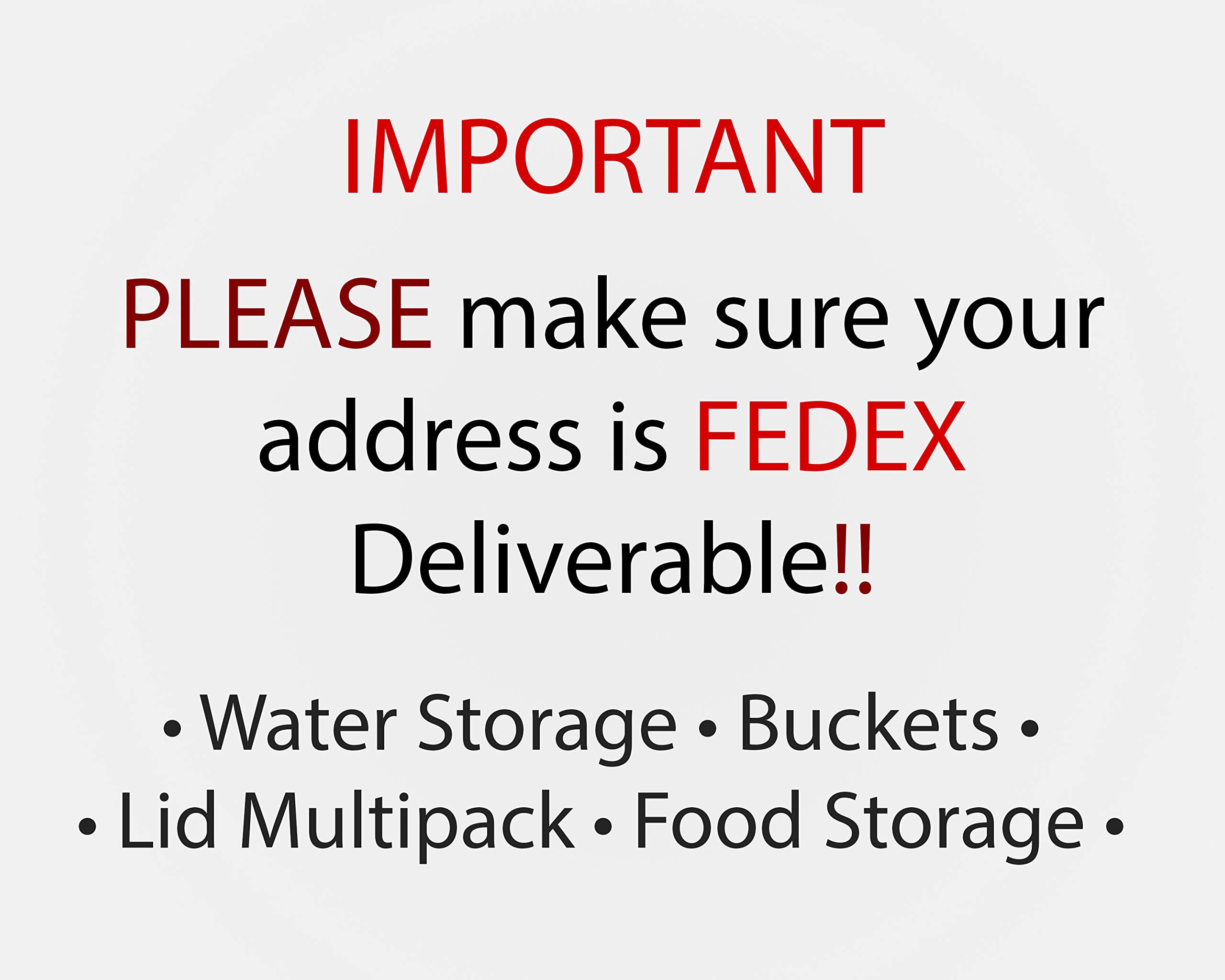 8-Pack White 2 Gallon Buckets with Gamma Seal Lids - Food Storage, Home Organization & Emergency Preparedness Supplies
