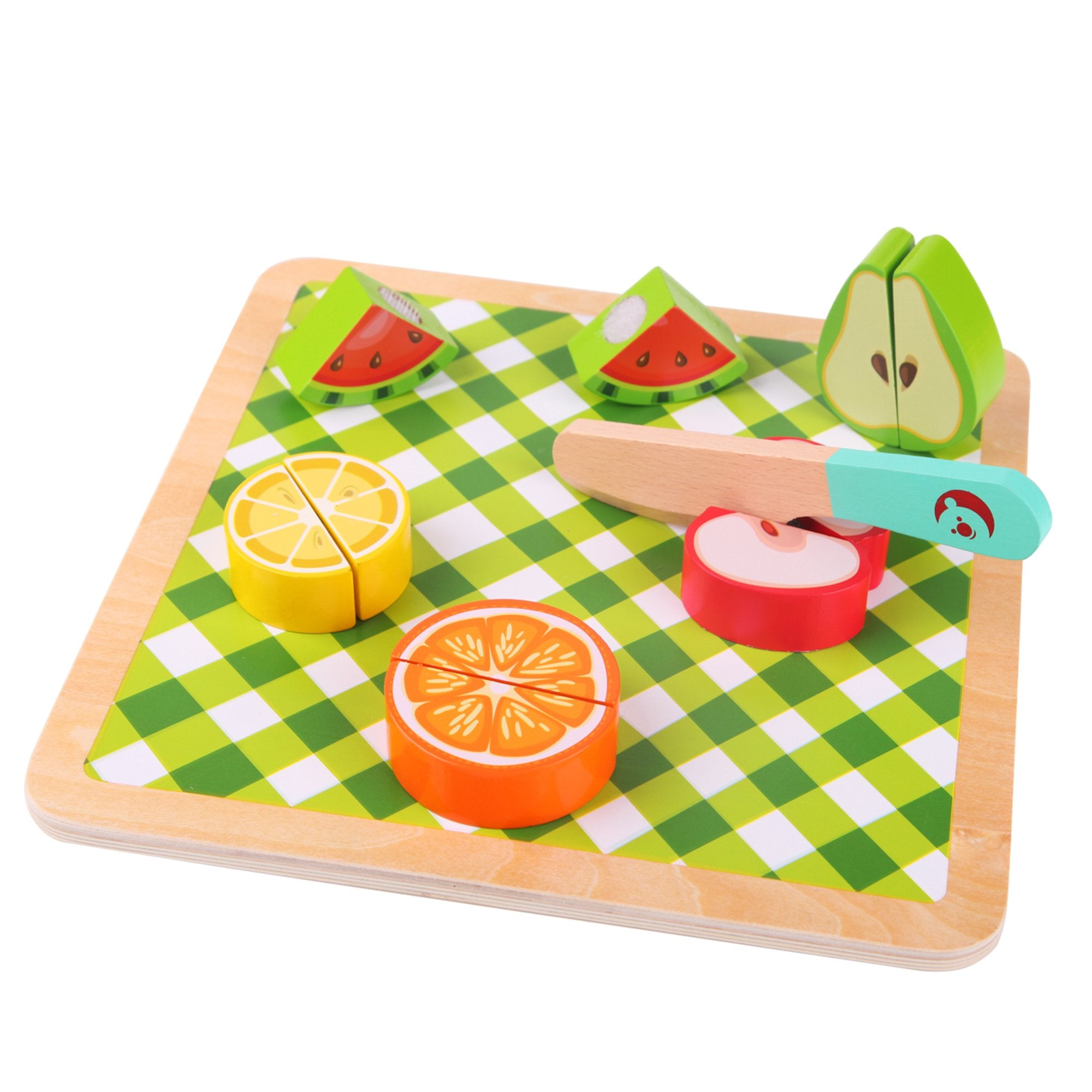 Classic Wooden Cutting Fruit Toy Set for Kids - Pretend Play Kitchen Accessories for Toddlers - Educational Montessori Learning Toy for Fine Motor Skills Development - Perfect for Birthday Gifts & Preschool Learning Activities