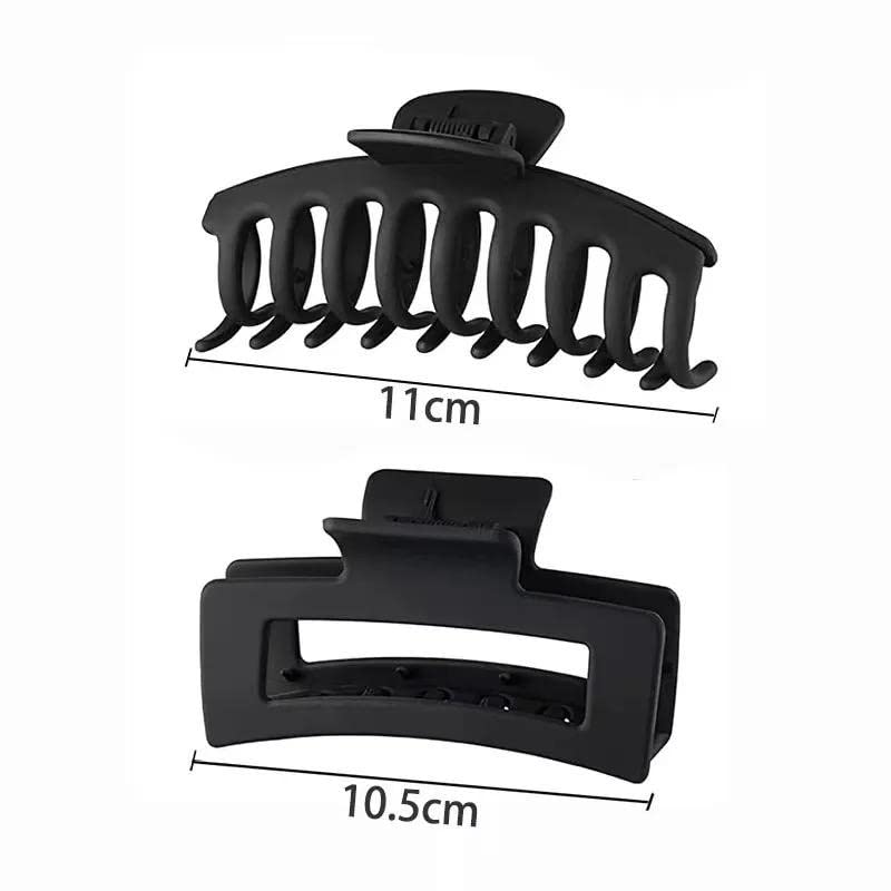 Radhya Large Hair Claw Clips for Women - Matte Banana Clips for Thick & Thin Hair (4-Pack) | Perfect for Updos, Ponytails & Everyday Hairstyles