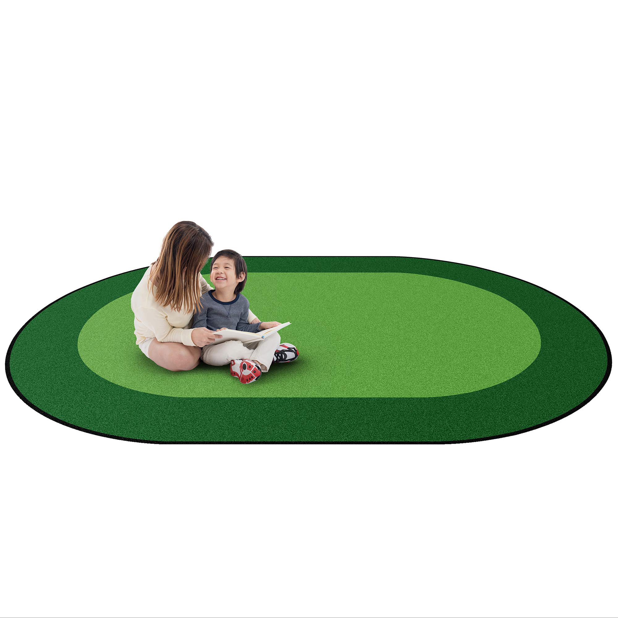 Joy Carpets Kid Essentials All Around Green Area Rug 7'8