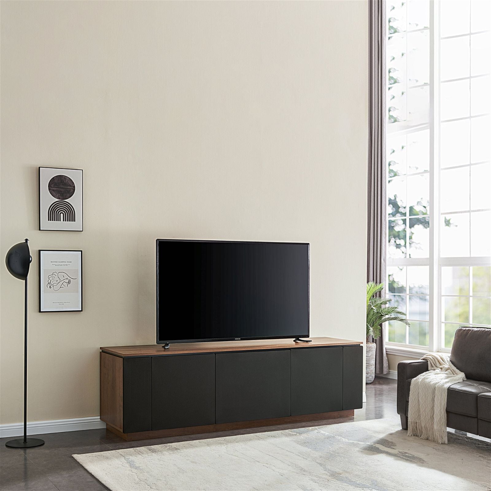 Tauris Hollywood 2250DO TV Stand Entertainment Center - Modern Media Console for Living Room, Home Theater & Gaming Setup