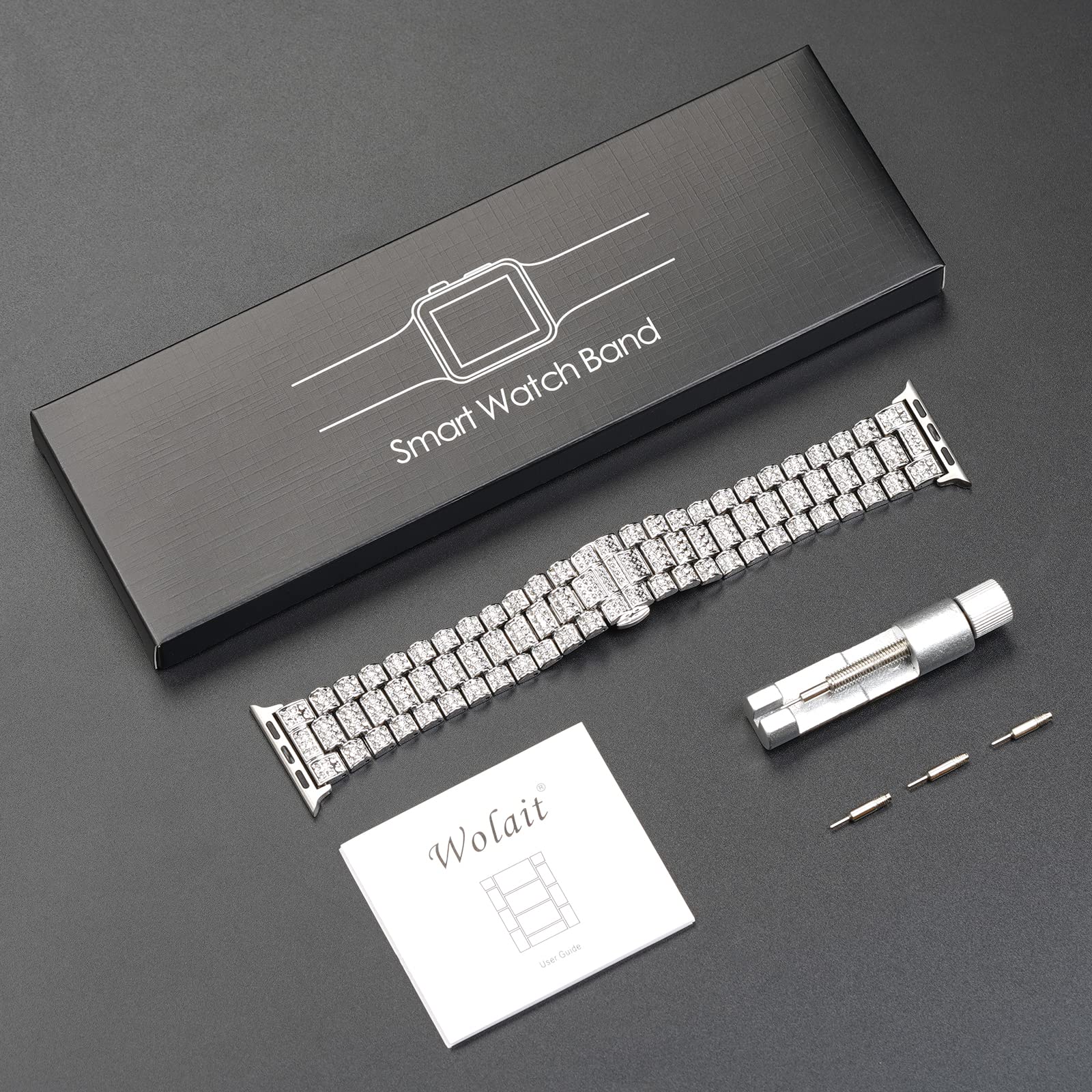 Luxury Diamond Metal Apple Watch Band for Women - Compatible with Series 10/9/8/7/6/SE/5 & All Sizes 38mm-49mm | Elegant Bling Strap for Formal Events, Parties & Everyday Wear