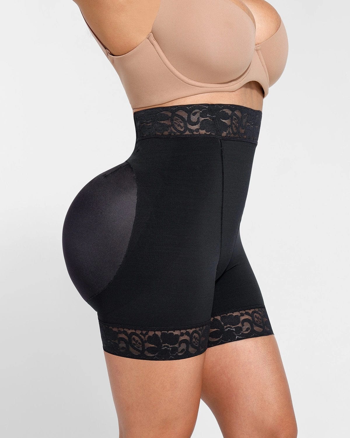 AirSlim® Mid Rise Lace Butt Lifting Shorts for Women - Shapewear for Tummy Control & Booty Enhancement - Perfect for Gym, Yoga & Everyday Wear