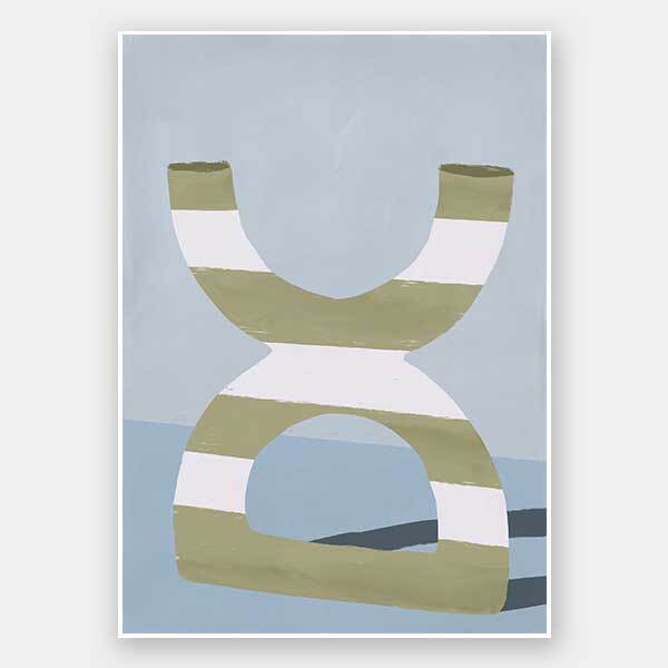 Curves II Abstract Art Print - Modern Wall Decor for Living Room, Bedroom & Office - Unframed Canvas Painting for Home & Office Decor