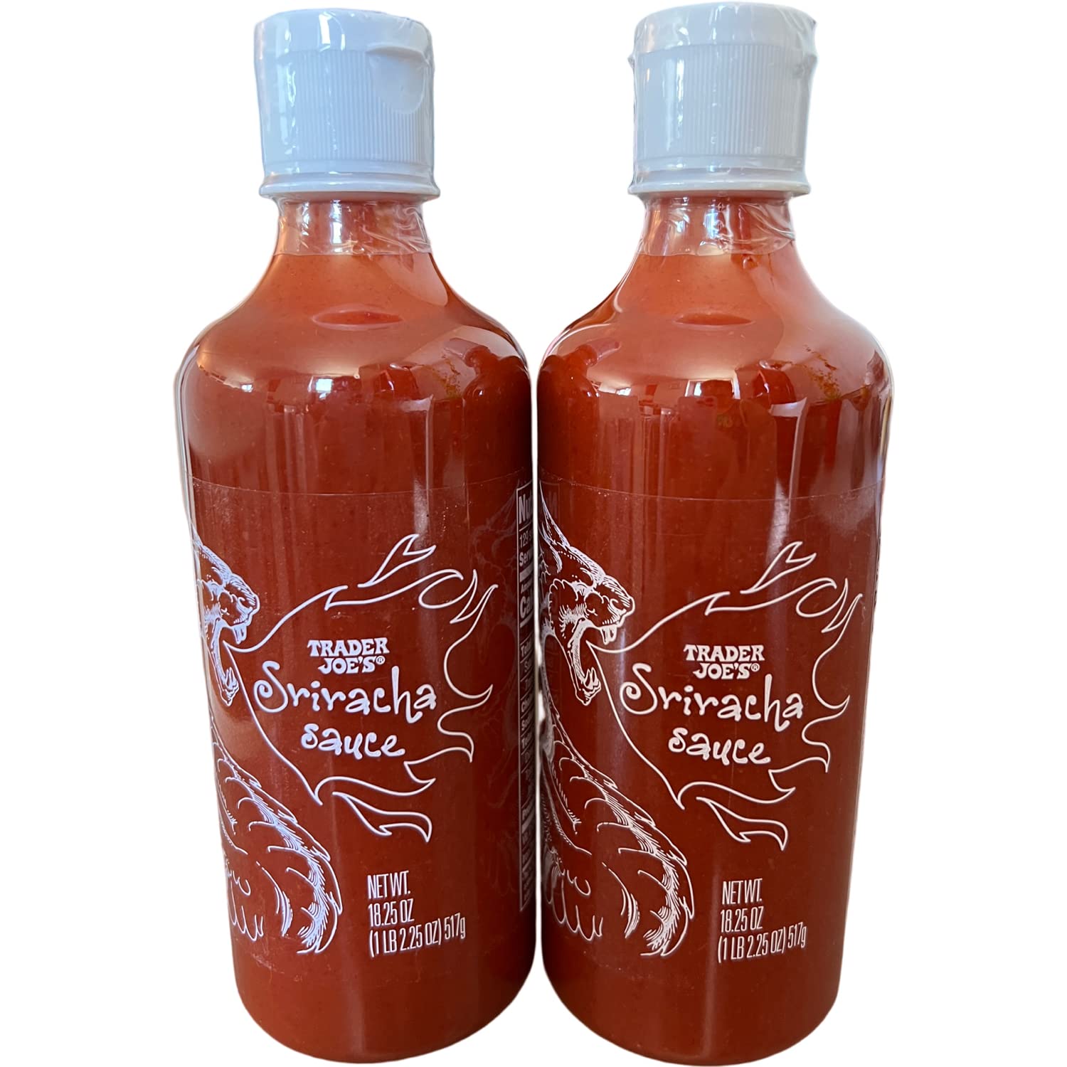 Trader Joe's Sriracha Hot Sauce - Spicy Chili Garlic Sauce (Pack of 2) - Perfect for Tacos, Burgers, Wings & Asian Cuisine