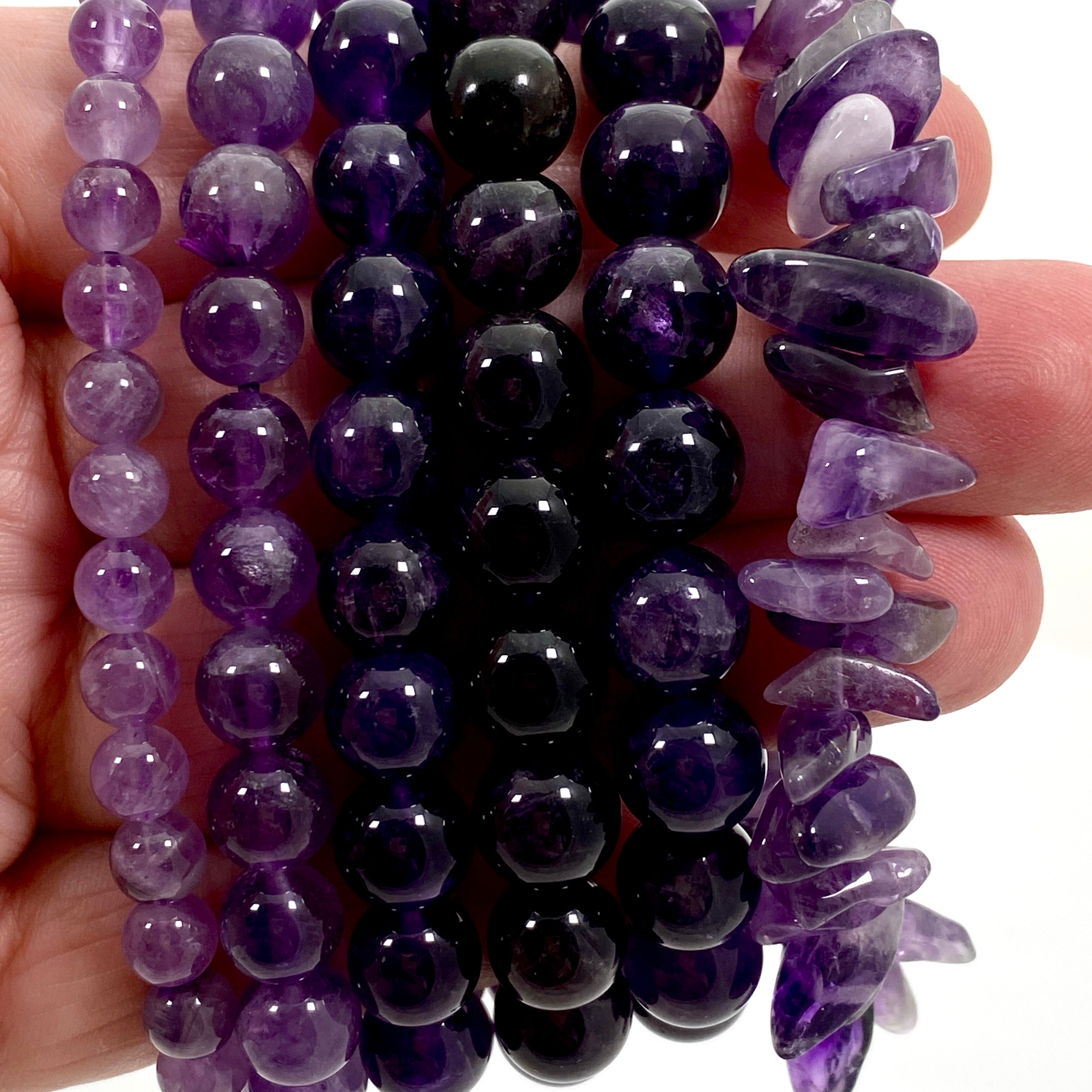 Natural Amethyst Gemstone Bracelet for Women - Healing Crystal Jewelry for Stress Relief & Positive Energy | Perfect for Meditation, Yoga & Spiritual Gifts