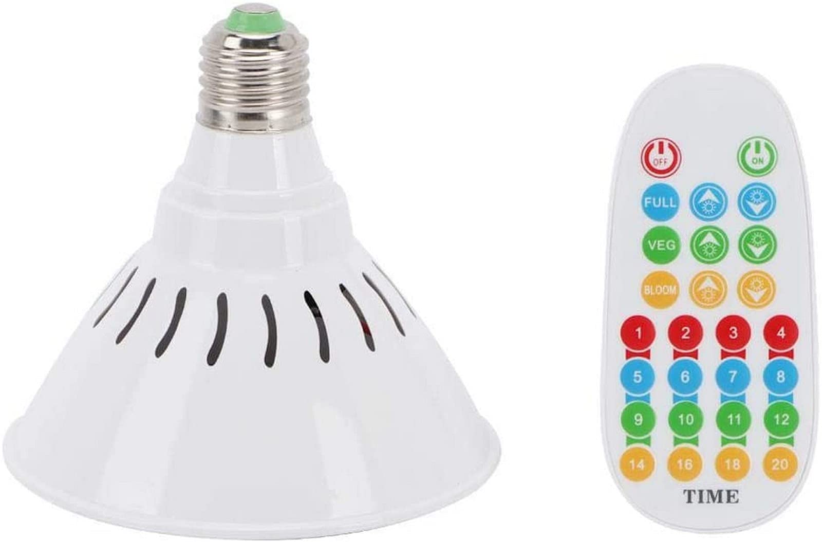 Best LED Plant Growth Light with Timer - 3 Dimmable Modes for Indoor Greenhouse, Fruits & Vegetables (E27 Socket) - Perfect for Hydroponics, Seed Starting & Year-Round Gardening