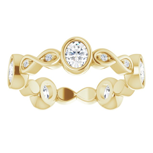 1.14 Carat Oval & Round Diamond Eternity Band - Infinity Style Wedding Ring for Women - Perfect for Anniversaries, Engagements & Special Occasions