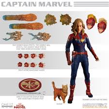 Captain Marvel (Brie Larson) 1/12 Scale Action Figure by Mezco Toys - Collectible Marvel Superhero Toy for Display & Play