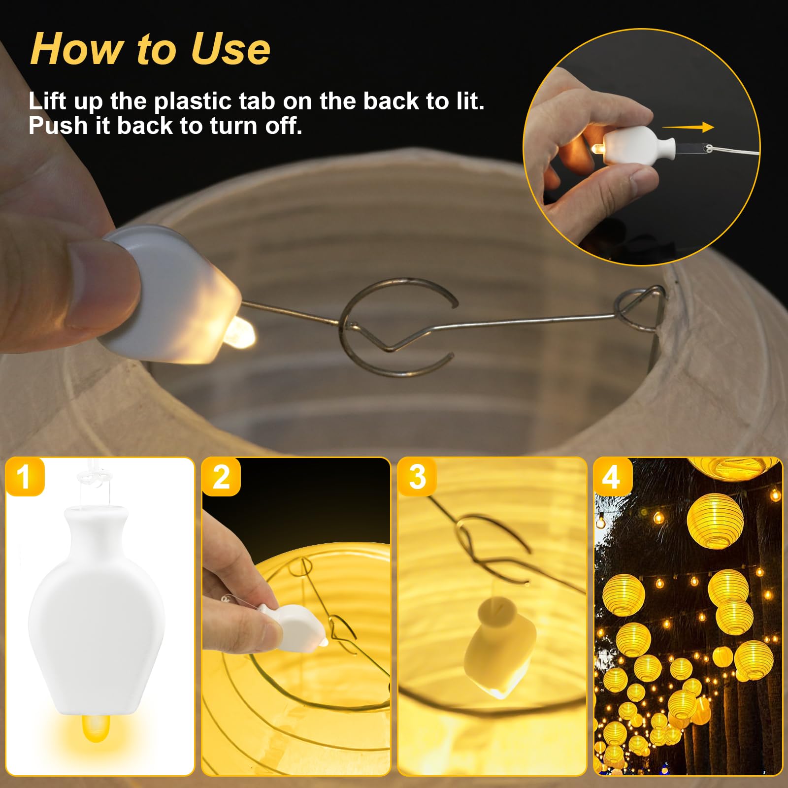 LED Mini Paper Lantern Lights - Warm White Battery Powered Fairy Lights for Balloons, Weddings, Parties, Holidays & Home Decor - 24 Pack with 2X CR2032 Batteries - Perfect for Indoor/Outdoor Decorations, Centerpieces, and Ambient Lighting