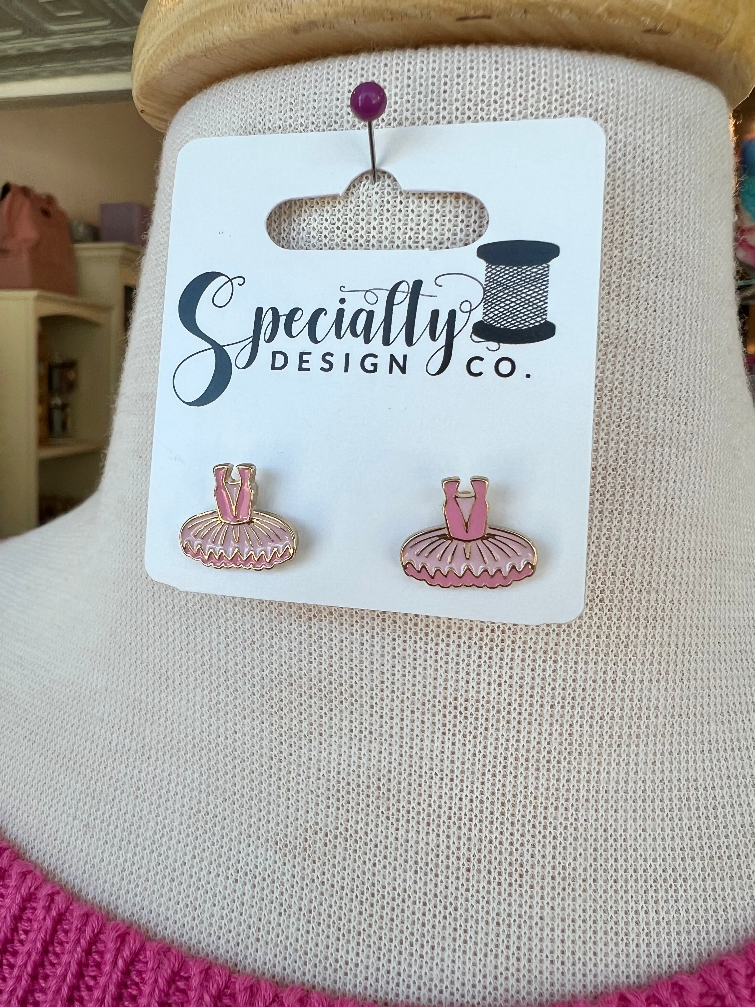 Elegant Ballerina Skirt Stud Earrings for Women - Dainty Ballet-Inspired Jewelry for Everyday Wear & Special Occasions