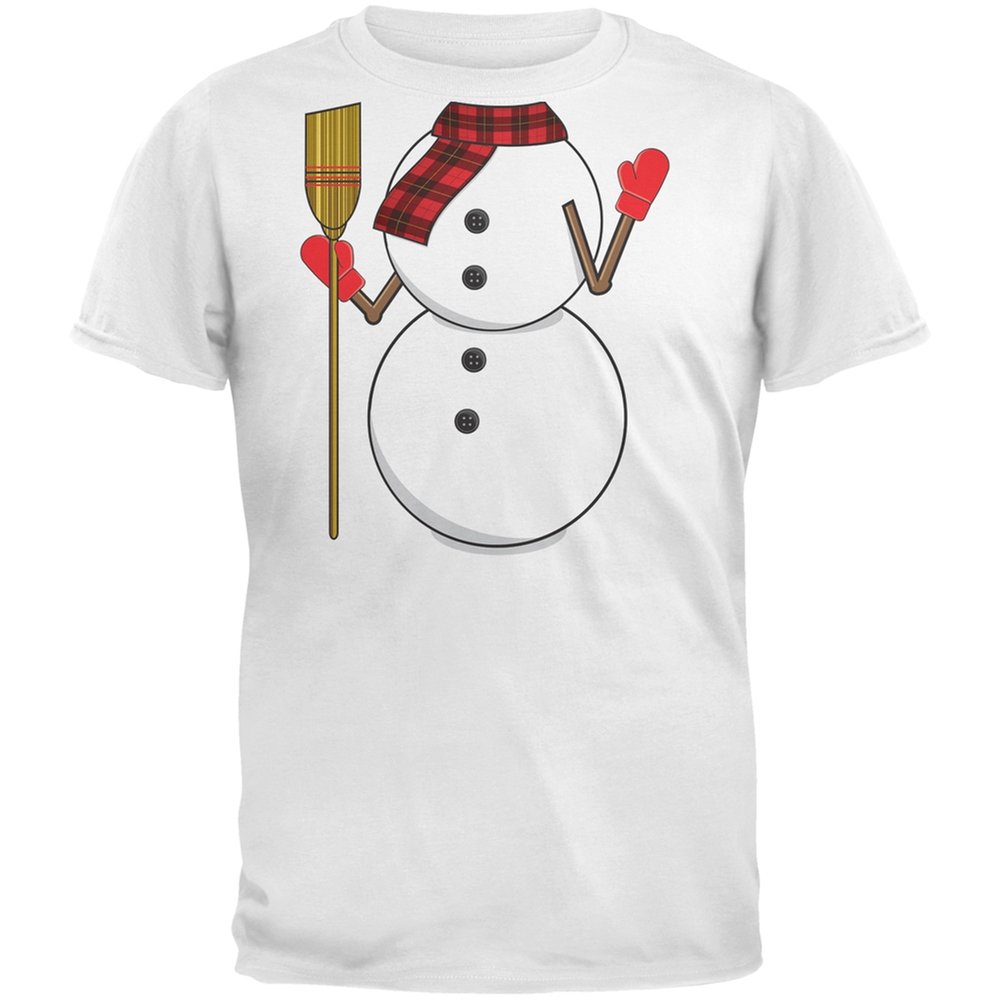 Snowman Body Costume White Youth T-Shirt - Fun Christmas Party Outfit for Kids & Teens - Perfect for Holiday Celebrations, School Plays, and Winter Festivals