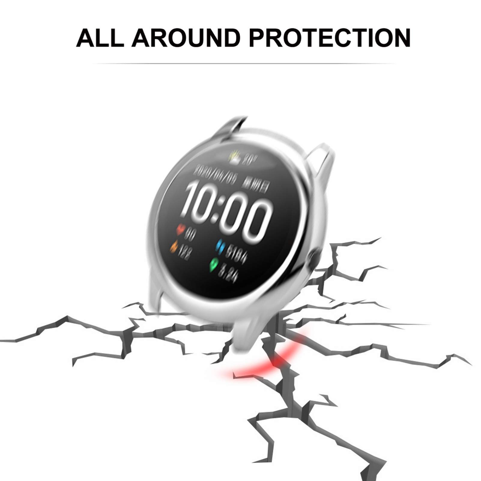 Hemobllo Watch Protective Case - Shockproof Cover for Smartwatches, Fitness & Work