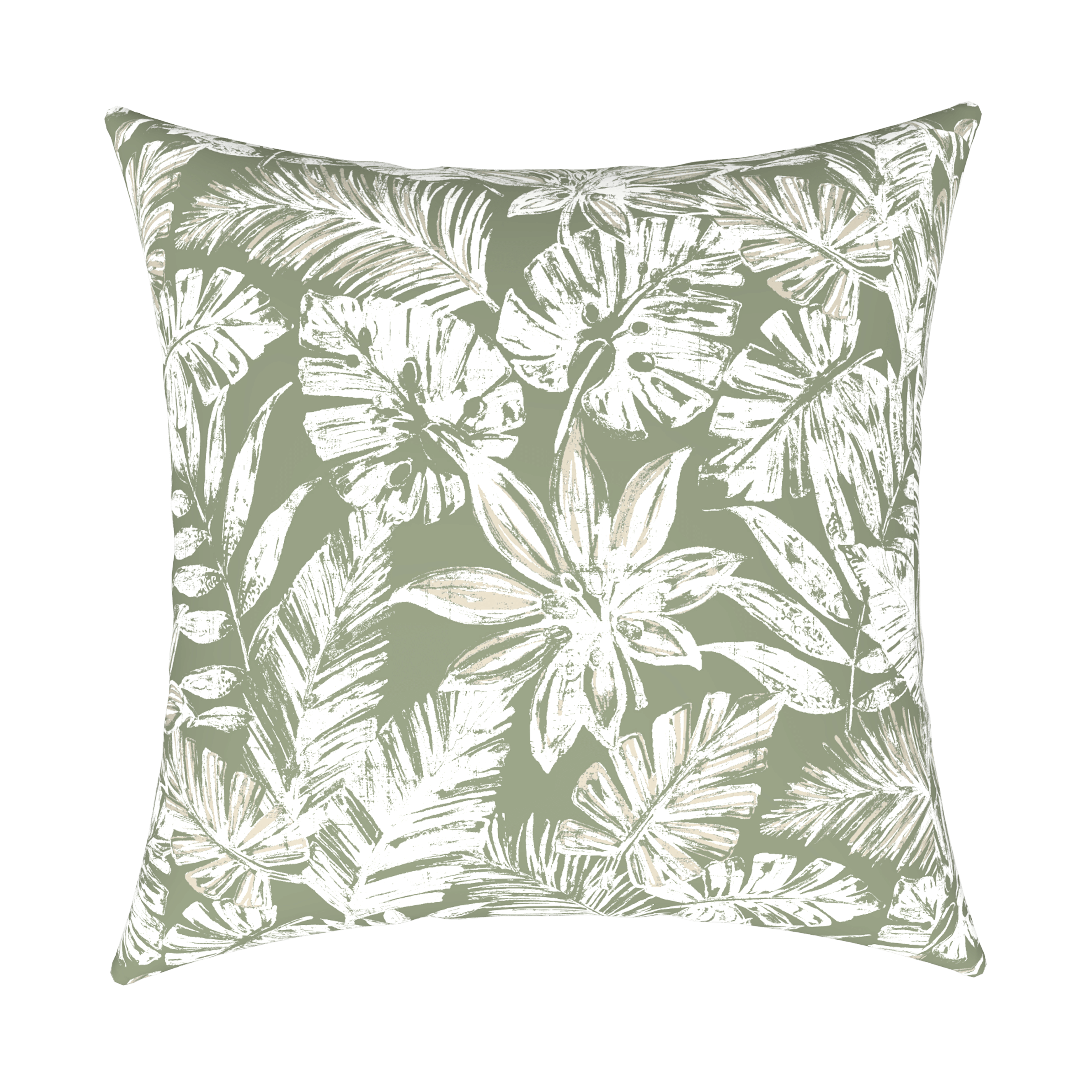 Premium Tahiti Outdoor Cushions - Stylish Sage Green with Black Trim Water-Resistant Patio Furniture Cushions for Poolside, Garden & Deck Comfort