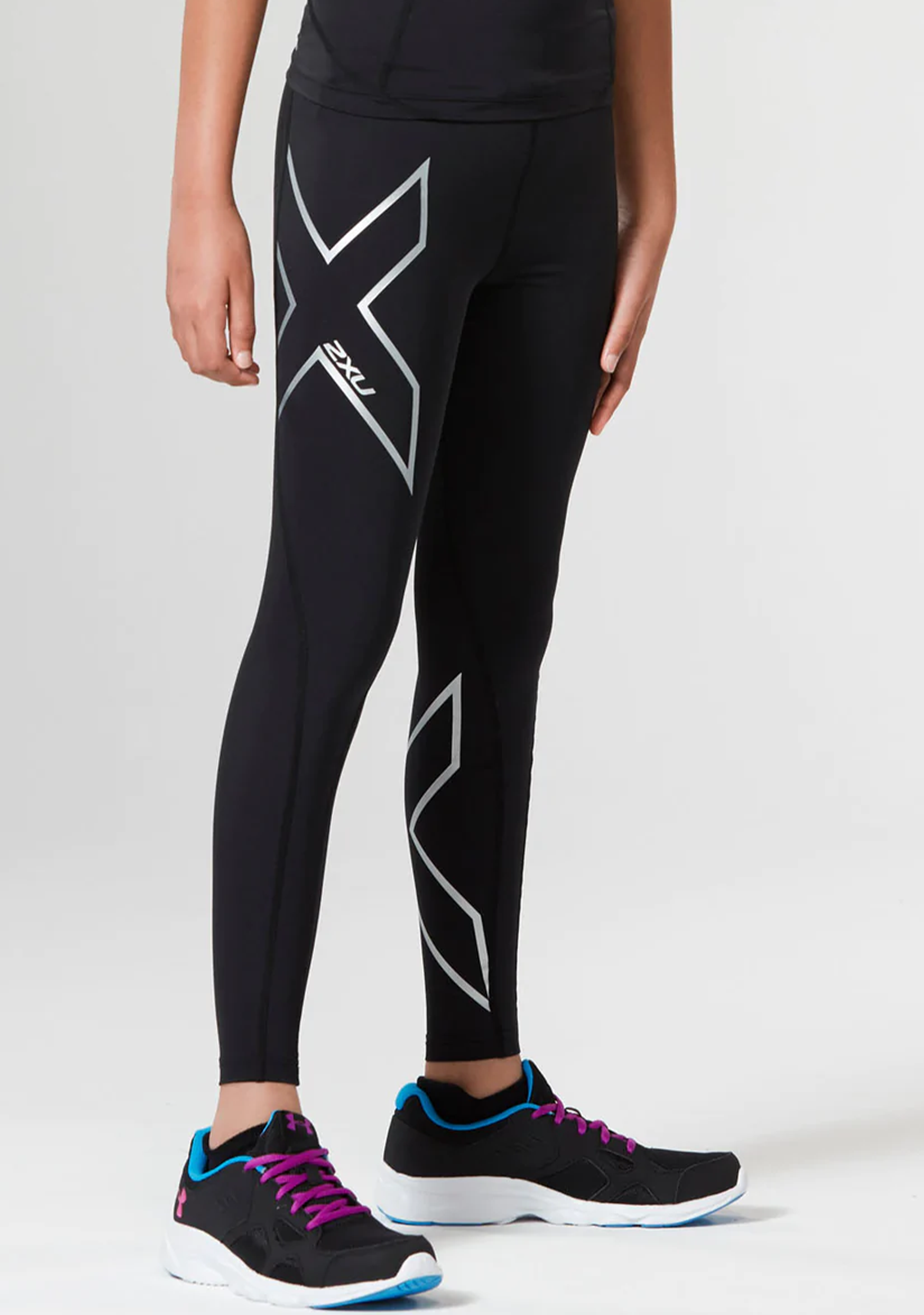 2XU Junior Core Girls Compression Tight - High-Performance Youth Running & Training Leggings for Active Girls - Perfect for Sports, Gym & Everyday Wear