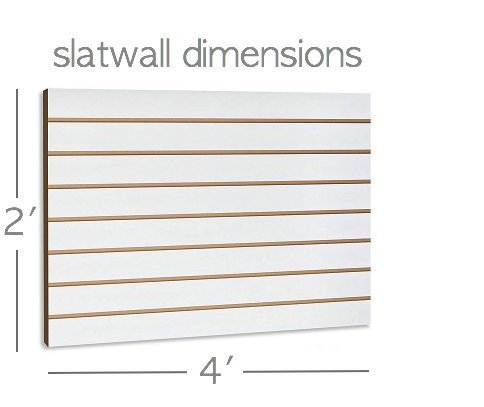 White Slatwall Panels Organizer Kit - 2 Pack 24
