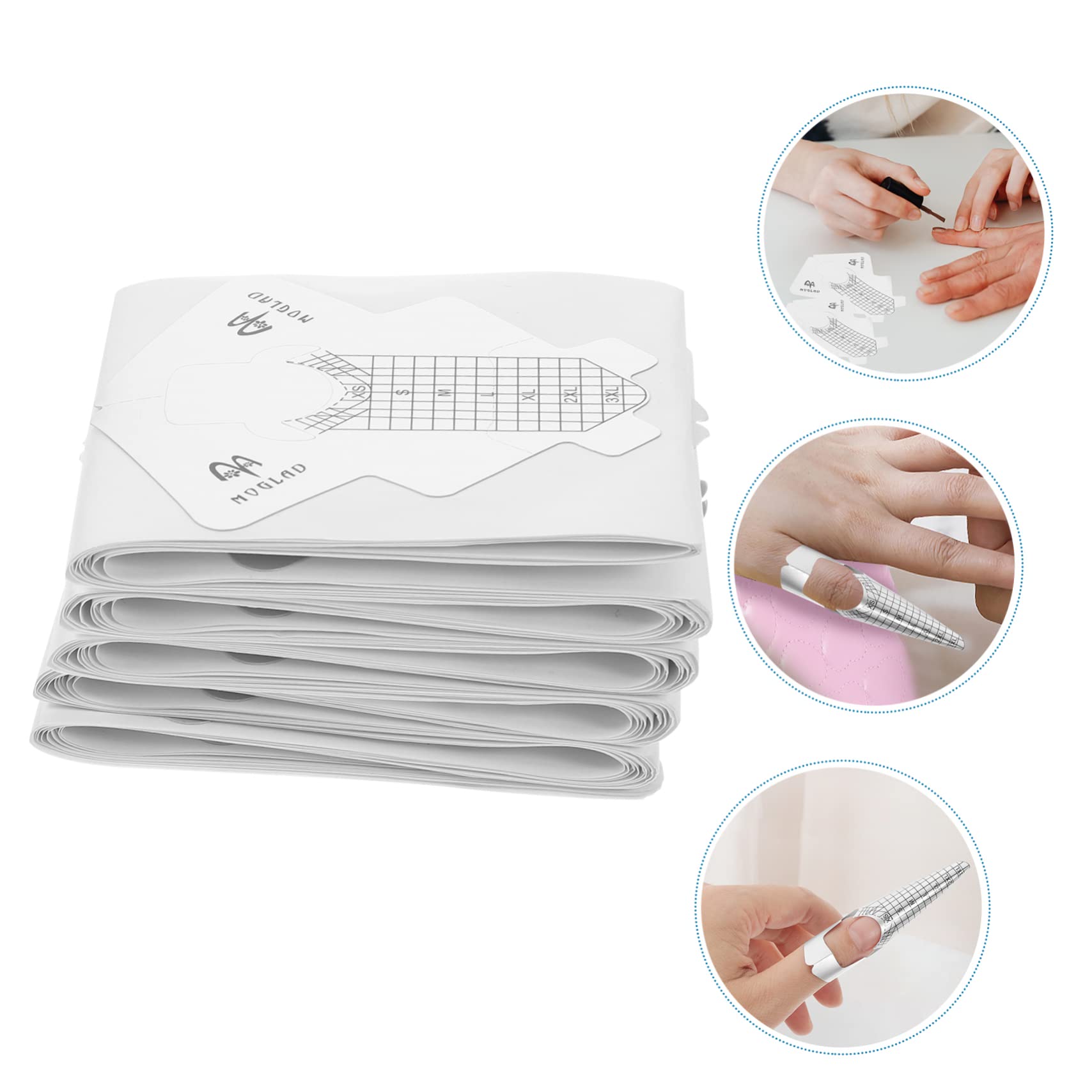 Beaupretty 200 Pcs Nail Foil Stickers for Nail Art - French Manicure Stickers, Nail Art Tools & Aluminum Foil Forms for Thickening & Extending Nails | Perfect for DIY Nail Art, Salon Use & Home Manicures