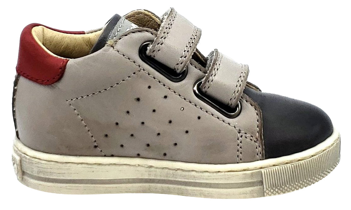 Falcotto Boys' VENUS Sneakers - Anthracite Grey & Granata Red | Comfortable Kids' Shoes for School, Play & Everyday Wear