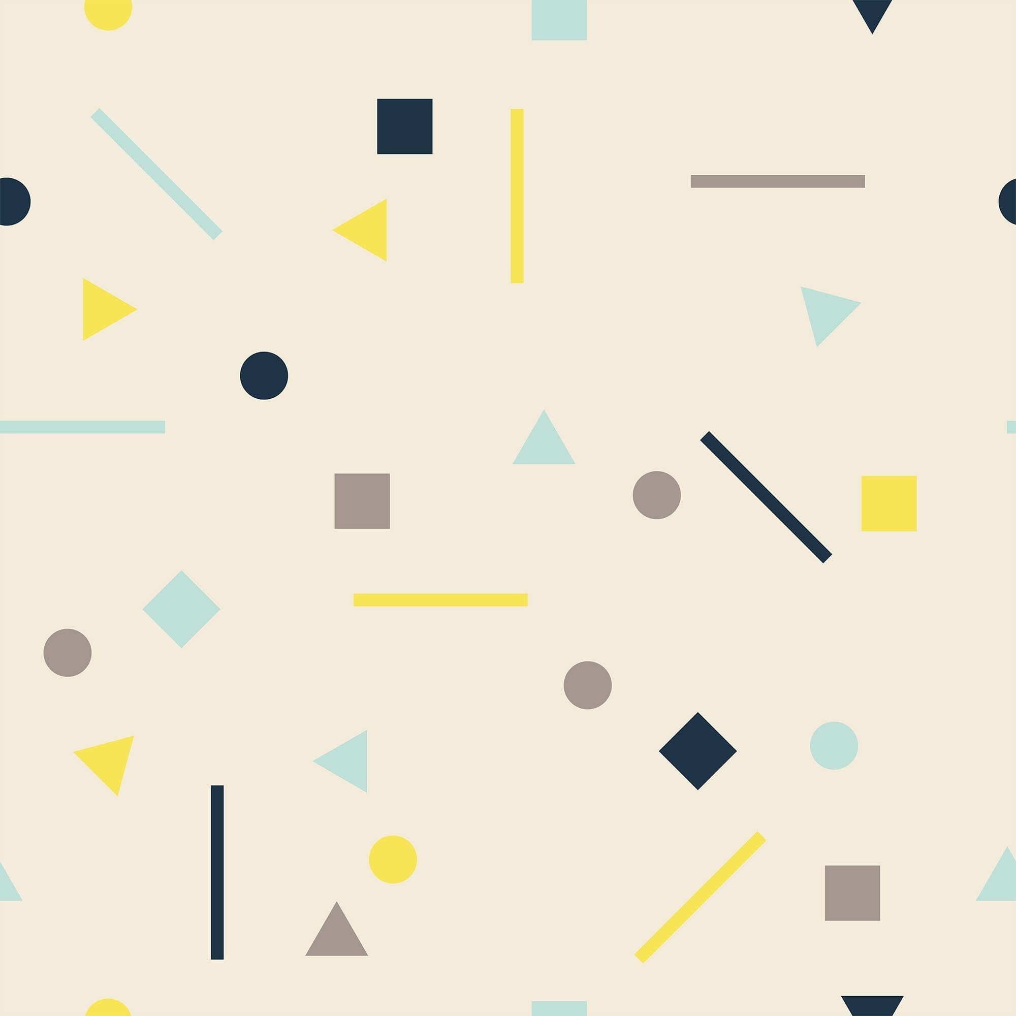 Yellow and Grey Geometric Peel and Stick Removable Wallpaper for Kids - Self-Adhesive Nursery Decor - Perfect for Bedrooms, Playrooms, and DIY Home Projects