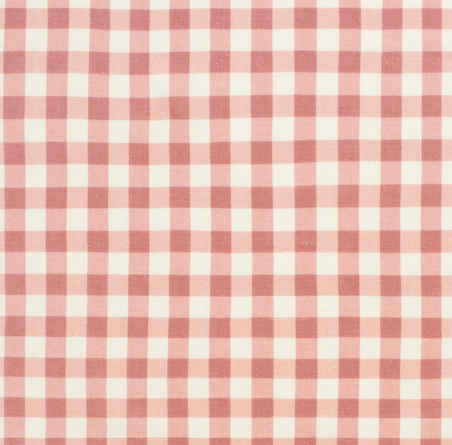 Vintage Check Linen Fabric - Raspberry Color Samples for DIY Sewing, Home Decor & Craft Projects | Premium Cotton Linen Blend Material for Curtains, Tablecloths & Upholstery