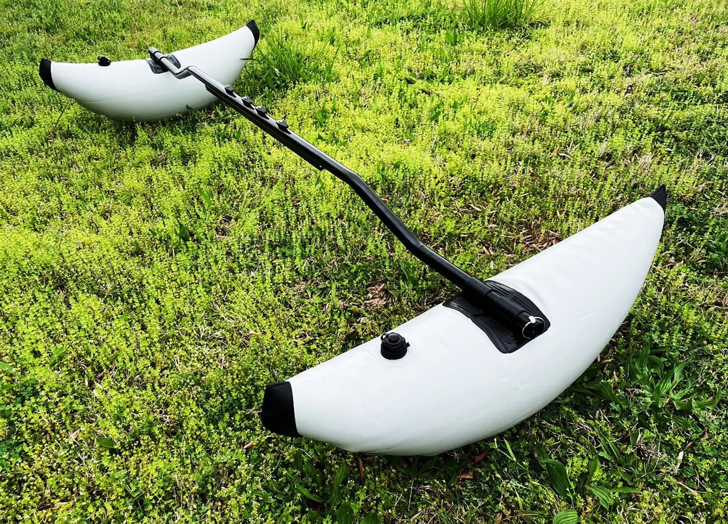 **Pactrade Marine Inflatable Kayak Outrigger Stabilizer System - Adjustable PVC Float Buoy for Canoes & Fishing Boats - Grey Buoyant Sidekick Arm Kit with Repair Patches - Perfect for Kayaking, Fishing & Outdoor Water Sports**