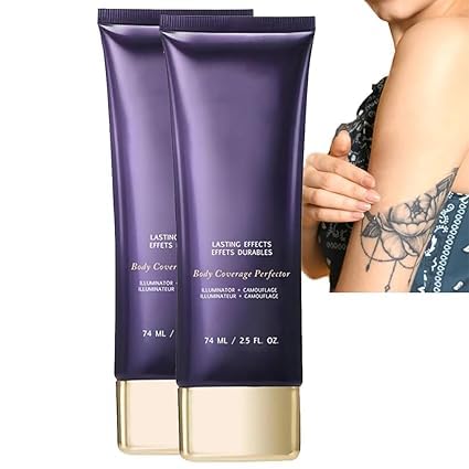 Waterproof Full Coverage Makeup Concealer & Body Concealer Lotion - Long Lasting Cover Up Makeup for Face and Body | Perfect for Tattoo Coverage, Scar Concealing, and Special Occasion Makeup