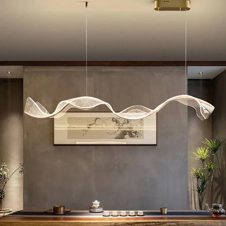 Modern Minimalist Pendant Light for Living Room - Sleek Streamlined Design, Dimmable Hanging Fixture - Perfect for Dining Room, Bedroom, or Kitchen Island Lighting