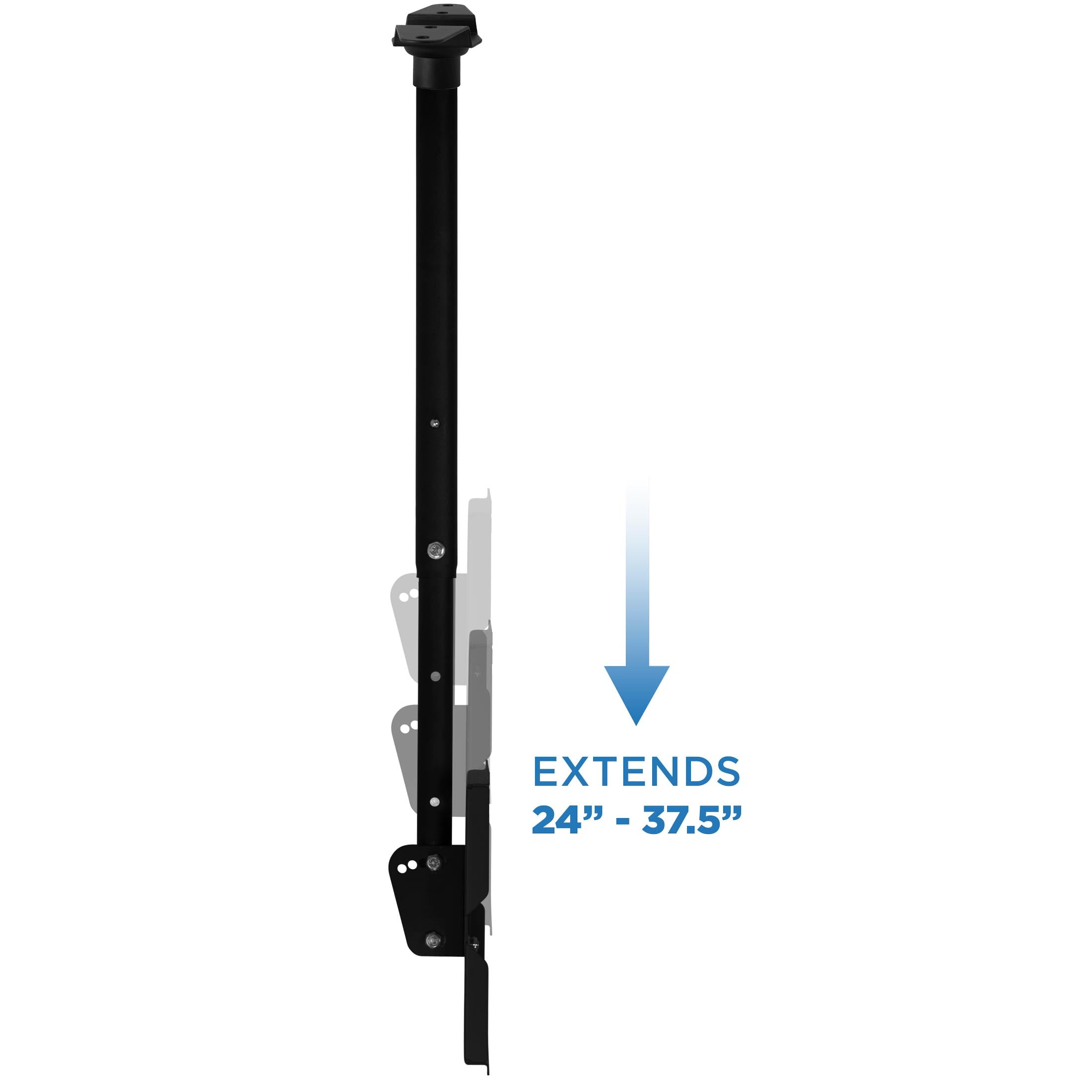 Mount-It! Full Motion TV Ceiling Mount - Height Adjustable Swivel Tilting Bracket for 42-90 Inch TVs up to 220 lbs - Perfect for Living Rooms, Bedrooms & Commercial Spaces