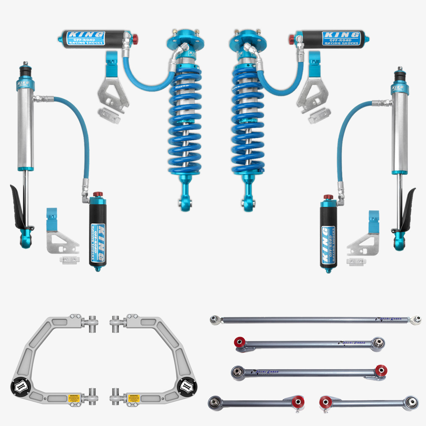Toyota Tundra King 2.5 RR Coilovers & Rear Shocks with Upper Arms & Trailing Arm Combo Kit for 2022-2025 Models - Off-Road Suspension Upgrade for Enhanced Performance & Durability