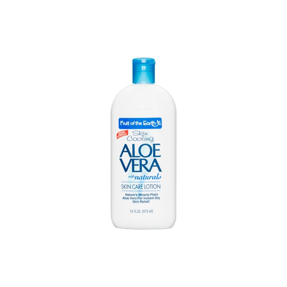 Fruit of the Earth Aloe Vera Skin Care Lotion 16 oz (3 Pack) - Soothing Moisturizer for Dry, Sensitive Skin - Made in USA - Perfect for Sunburn Relief & Daily Hydration