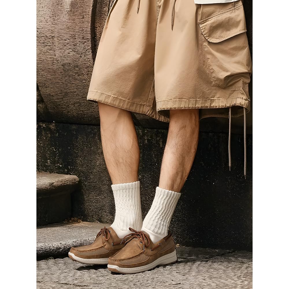 **Vostey Men's Slip-On Boat Shoes - Stylish Casual Loafers & Deck Shoes for Men | Comfortable & Breathable for Walking, Driving & Outdoor Activities**