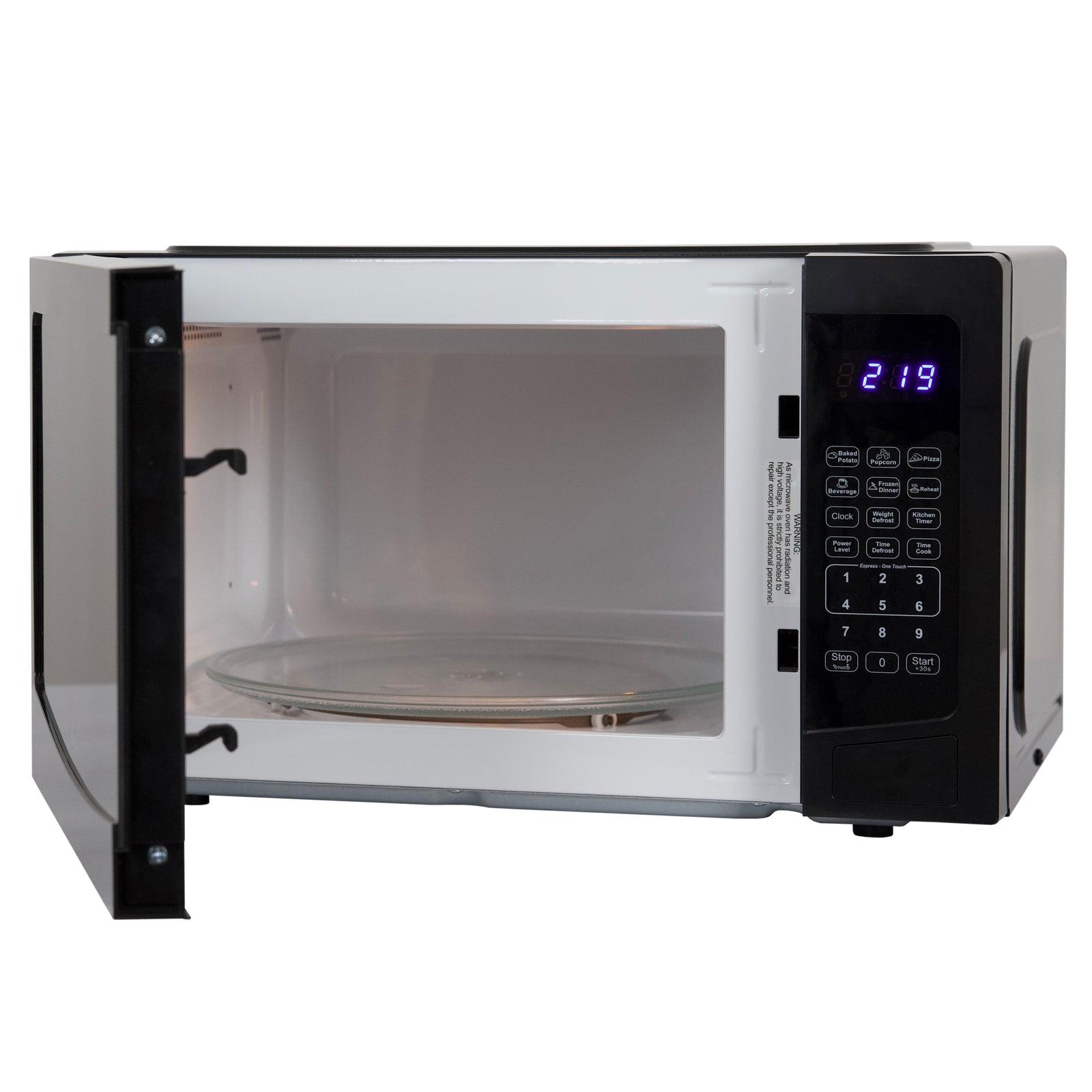 Avanti 1.1 Cu. Ft. Compact Microwave Oven - Black Countertop Microwave with 1100W Power, 10 Power Levels, Child Safety Lock - Perfect for Dorms, Apartments & Small Kitchens