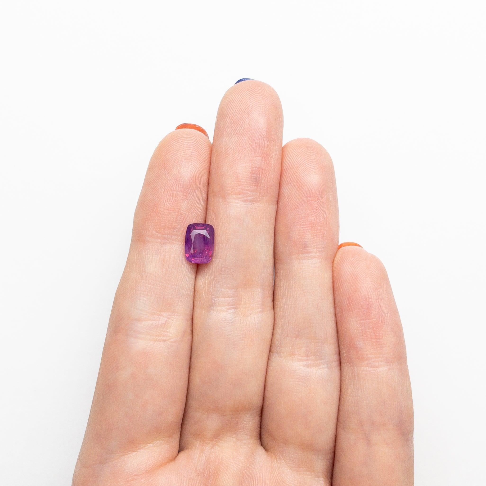 1.96ct Cushion Cut Blue Sapphire Gemstone - 7.68x5.65x4.40mm Natural Brilliant Cut for Engagement Rings & Jewelry Making