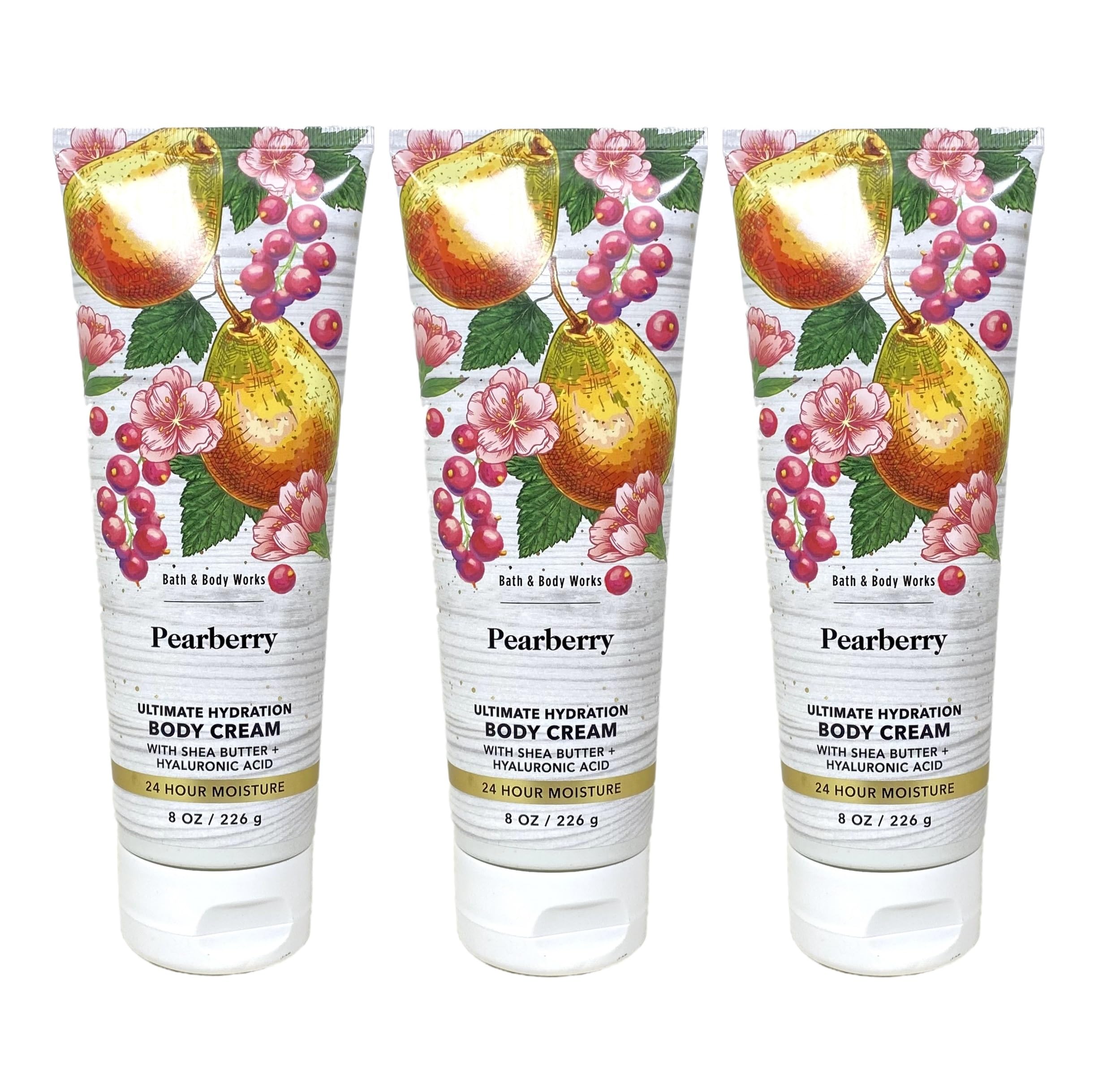 Pearberry 3-Pack Ultimate Hydration Body Cream by Bath & Body Works - Full Size Moisturizing Lotion for Dry Skin - Perfect for Daily Use, Gift Sets & Self-Care Routine